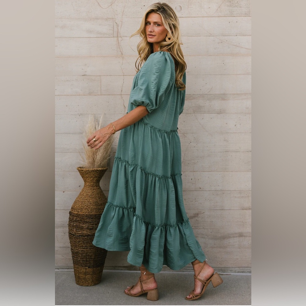 Bohme Teal Midi Dress - Picture 2 of 12